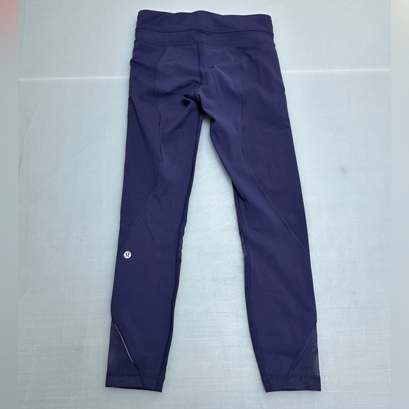 Lululemon Leggings Womens Size 4 Mesh In Motion Crop Yoga Workout Luxetreme - Picture 5 of 7
